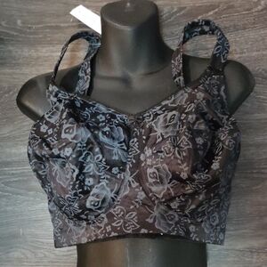 NWOT Goddess Floral Lace Bra - Black .  34F